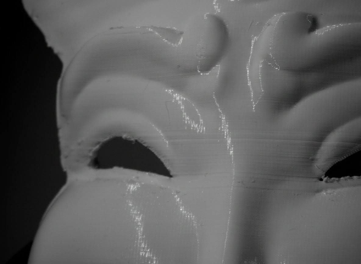 SCP035 Costume mask up close on the eye